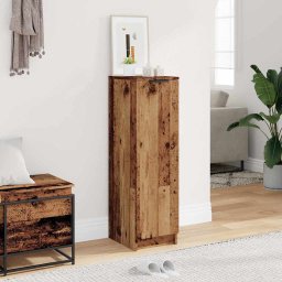 vidaXL Schoenenkast 29,5x35x100,5 cm bewerkt hout oud houtkleurig