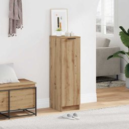 vidaXL Schoenenkast 29,5x35x100,5 cm bewerkt hout artisanaal eiken