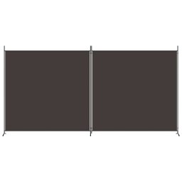 vidaXL Kamerscherm met 2 panelen 348x180 cm stof bruin