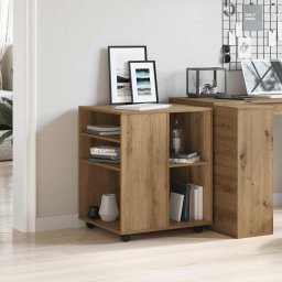 vidaXL Rolkast 60x53x72 cm bewerkt hout artisanaal eikenkleurig