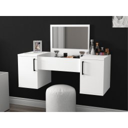 Make-up tafel MERCANTO wit 2 deuren