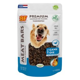 BF PETFOOD MEAT BARS GANS 100 GR