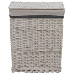 vidaXL Wasmand wilgen wit