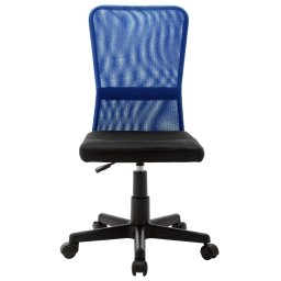 vidaXL Kantoorstoel 44x52x100 cm mesh stof zwart en blauw