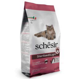 2x10kg Sterilized & Light met Ham Schesir droog kattenvoer