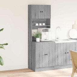 vidaXL Keukenkast 60x50x180 cm bewerkt hout grijs sonoma eiken