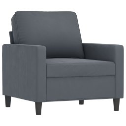 vidaXL 4-delige Loungeset met kussens fluweel donkergrijs