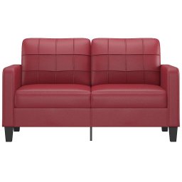 vidaXL Tweezitsbank 140 cm kunstleer wijnrood