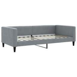 vidaXL Slaapbank met matras 100x200 cm stof lichtgrijs