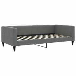 vidaXL Slaapbank met matras 100x200 cm stof donkergrijs
