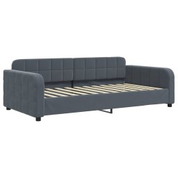 vidaXL Slaapbank met matras 100x200 cm fluweel donkergrijs