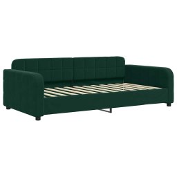 vidaXL Slaapbank met matras 100x200 cm fluweel donkergroen