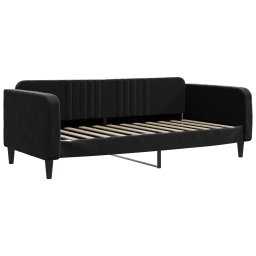 vidaXL Slaapbank met matras 100x200 cm fluweel zwart