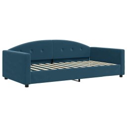 vidaXL Slaapbank met matras 100x200 cm fluweel blauw