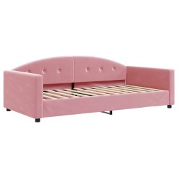 vidaXL Slaapbank met matras 100x200 cm fluweel roze