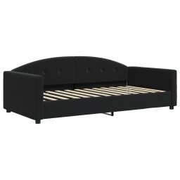 vidaXL Slaapbank met matras 100x200 cm fluweel zwart