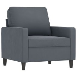 vidaXL 4-delige Loungeset met kussens fluweel donkergrijs