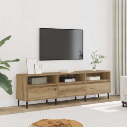 vidaXL Tv-meubel 150x30x44,5 cm bewerkt hout artisanaal eikenkleur