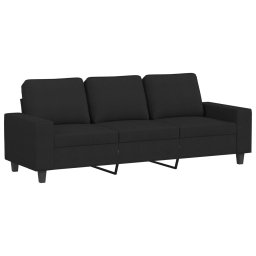 vidaXL Driezitsbank met voetenbank 180 cm stof zwart