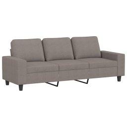vidaXL Driezitsbank met voetenbank 180 cm stof taupe