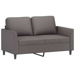vidaXL 3-delige Loungeset met kussens kunstleer grijs