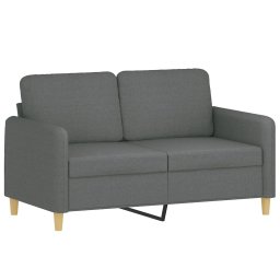 vidaXL 3-delige Loungeset met kussens stof donkergrijs