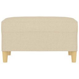 vidaXL Voetenbank 70x55x41 cm stof crèmekleurig