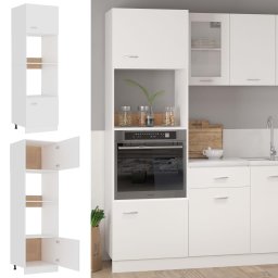 vidaXL Magnetronkast Lyon 60x57x207 cm bewerkt hout wit