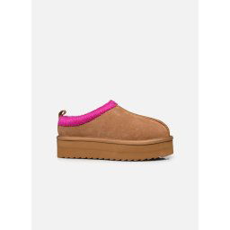 Colors of California Boots - maat 41 - Suede Platform Laarzen Sabot - Cognac