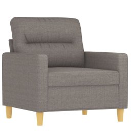 vidaXL 4-delige Loungeset met kussens stof taupe