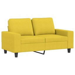 vidaXL 3-delige Loungeset stof lichtgeel