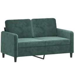 vidaXL 3-delige Loungeset fluweel donkergroen