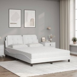 vidaXL Bedframe zonder matras "Zadar" kunstleer wit 120x200 cm