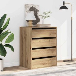 vidaXL Ladekast 60x41x76 cm bewerkt hout artisanaal eikenkleurig