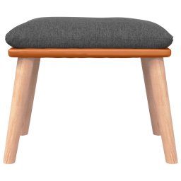 vidaXL Voetenbank 45x29,5x35 cm stof en kunstleer donkergrijs