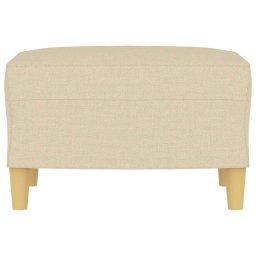 vidaXL Voetenbank 60x50x41 cm stof crèmekleurig