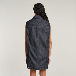 Mouwloze Jurk Oversized - Donkerblauw - Dames