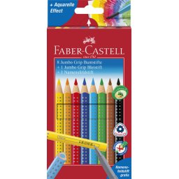 Faber Castell FC-280921 Kleurpotlood Faber-Castell Jumbo GRIP Promotieset 8 + 1 + 1