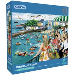 Fiona Osbaldstone - Dining at Tenby Puzzel (1000 stukjes)