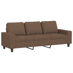 vidaXL Driezitsbank met voetenbank 180 cm stof bruin
