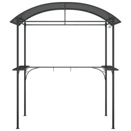 vidaXL Barbecuepaviljoen met zijplanken 220x115x230 cm staal antraciet