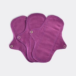 Eco Femme wasbare inlegkruisjes van biologisch katoen mét of zonder (PUL) polyester (Kleur: Paars zonder PUL)