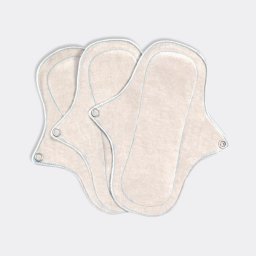Eco Femme wasbare inlegkruisjes van biologisch katoen mét of zonder (PUL) polyester (Kleur: Wit)