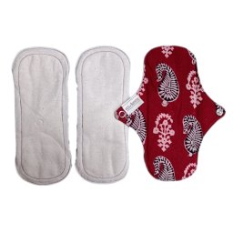 Eco Femme wasbare inlegkruisjes van biologisch katoen mét of zonder (PUL) polyester (Kleur: Wit - special edition)