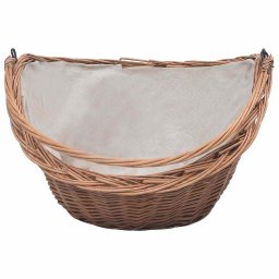 vidaXL Houtmand met handvat 60x44x55 cm natuurlijk wilgenhout