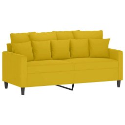 vidaXL 3-delige Loungeset met kussens fluweel geel