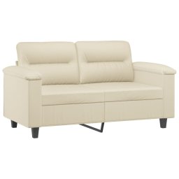 vidaXL 3-delige Loungeset met kussens kunstleer crème