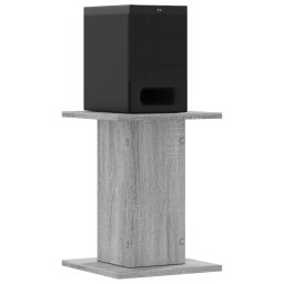 vidaXL Speakerstandaards 2 st 30x30x40 cm bewerkt hout grijs sonoma