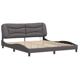 vidaXL Bedframe met LED zonder matras "Hvar" zwart 180x200 cm