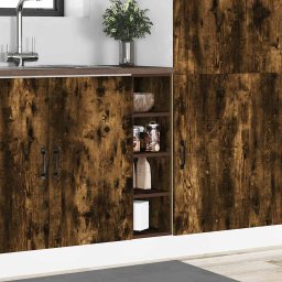 vidaXL Onderkast Riga 20x44,5x81,5 cm bewerkt hout gerookt eikenkleurig
